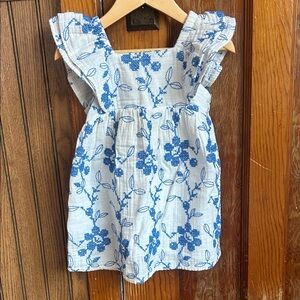 Zara Blue Floral Kids Dress